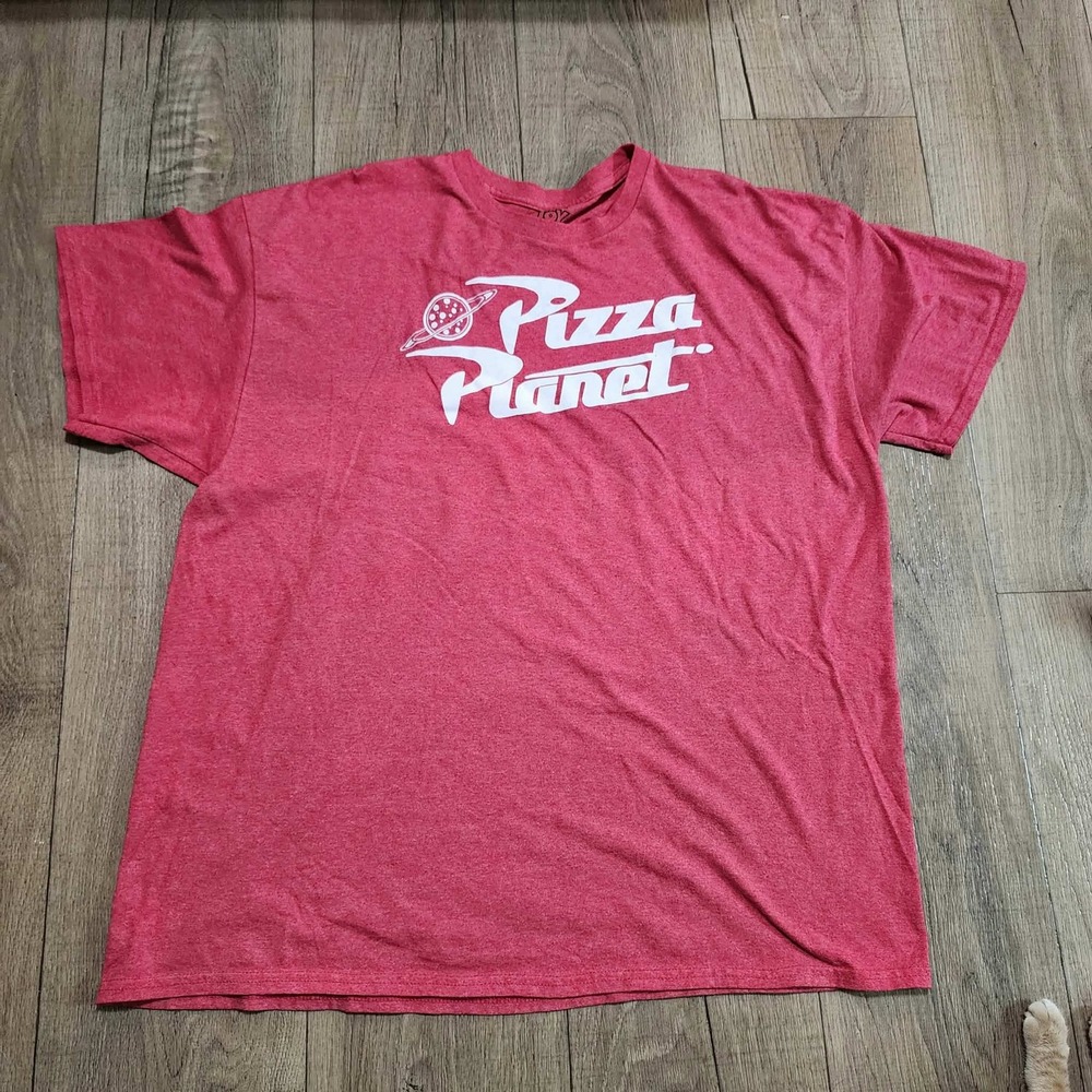 Disney Pixar Toy Story Pizza Planet Graphic T-Shirt Mens XXL Red Heather Tee
